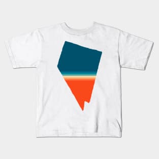 Nevada State Retro Map Kids T-Shirt